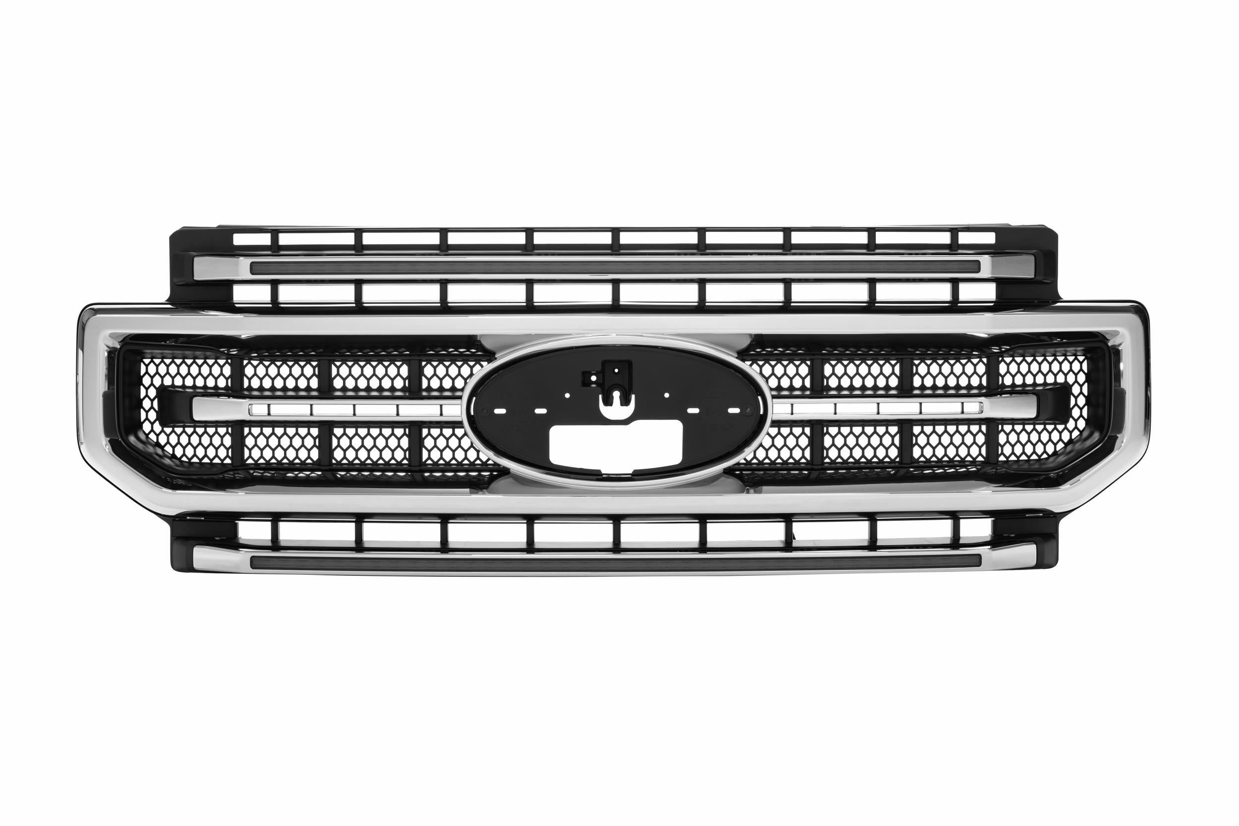 XBG LED Grille: Ford Super Duty (20-22) (Chrome Finish / Amber DRL)