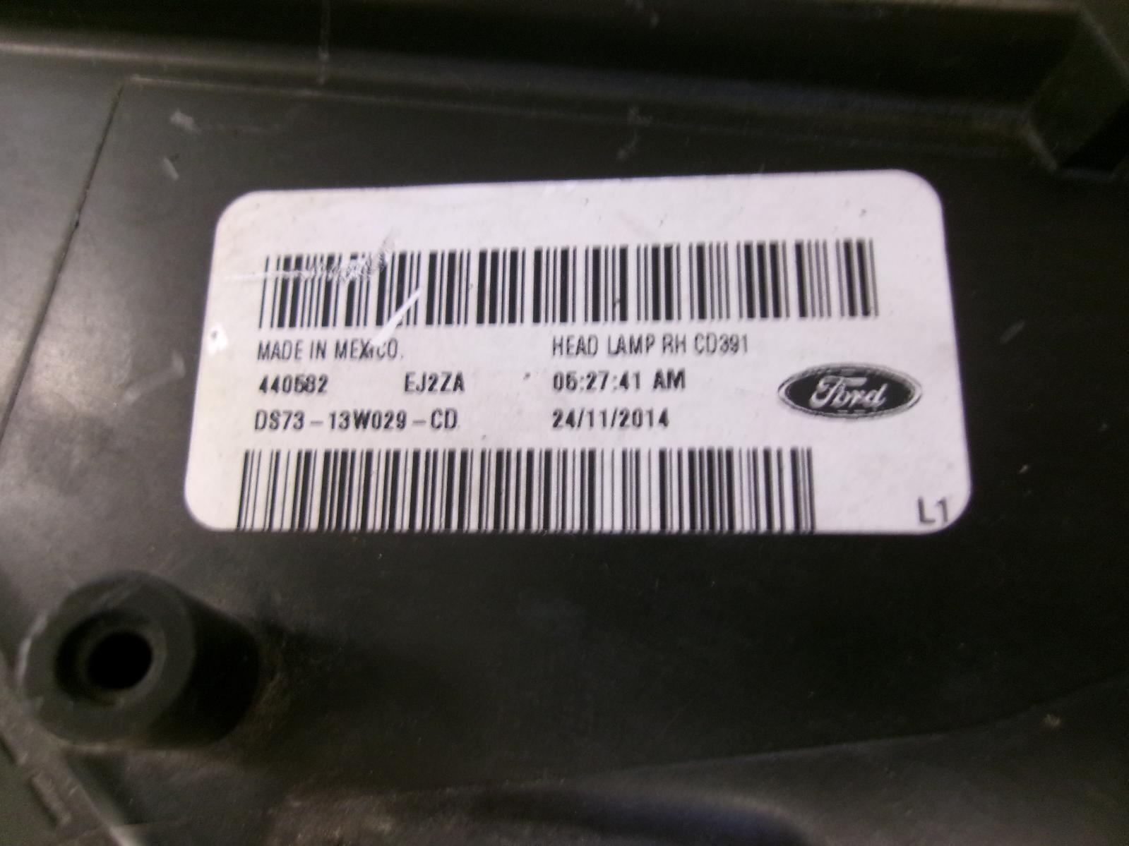 2013 2014 2015 2016 Ford Fusion Passenger Rh Halogen Headlight OEM