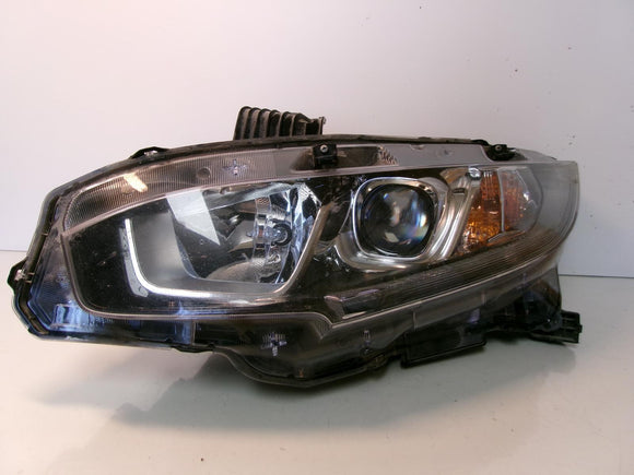2017 Honda Civic Driver Lh Halogen Headlight OEM