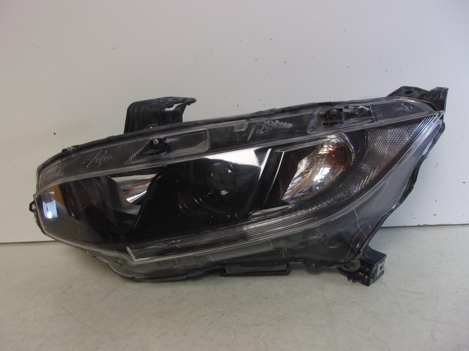 2019 2020 2021 Honda Civic Driver LH Halogen Headlight w/ Black Trim OEM