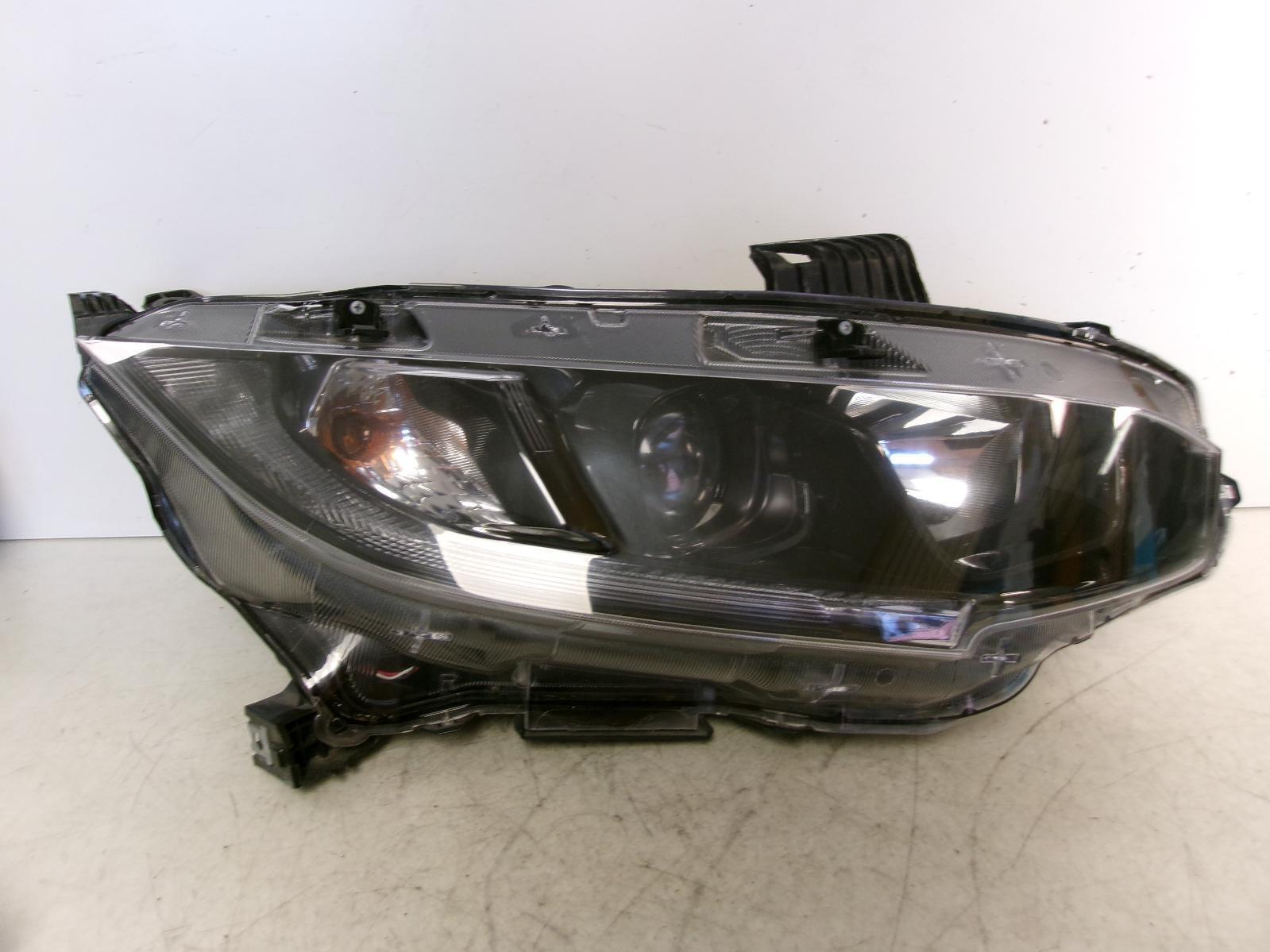 2019 2020 Honda Civic Passenger RH Halogen Headlight W/ Black Trim Oem