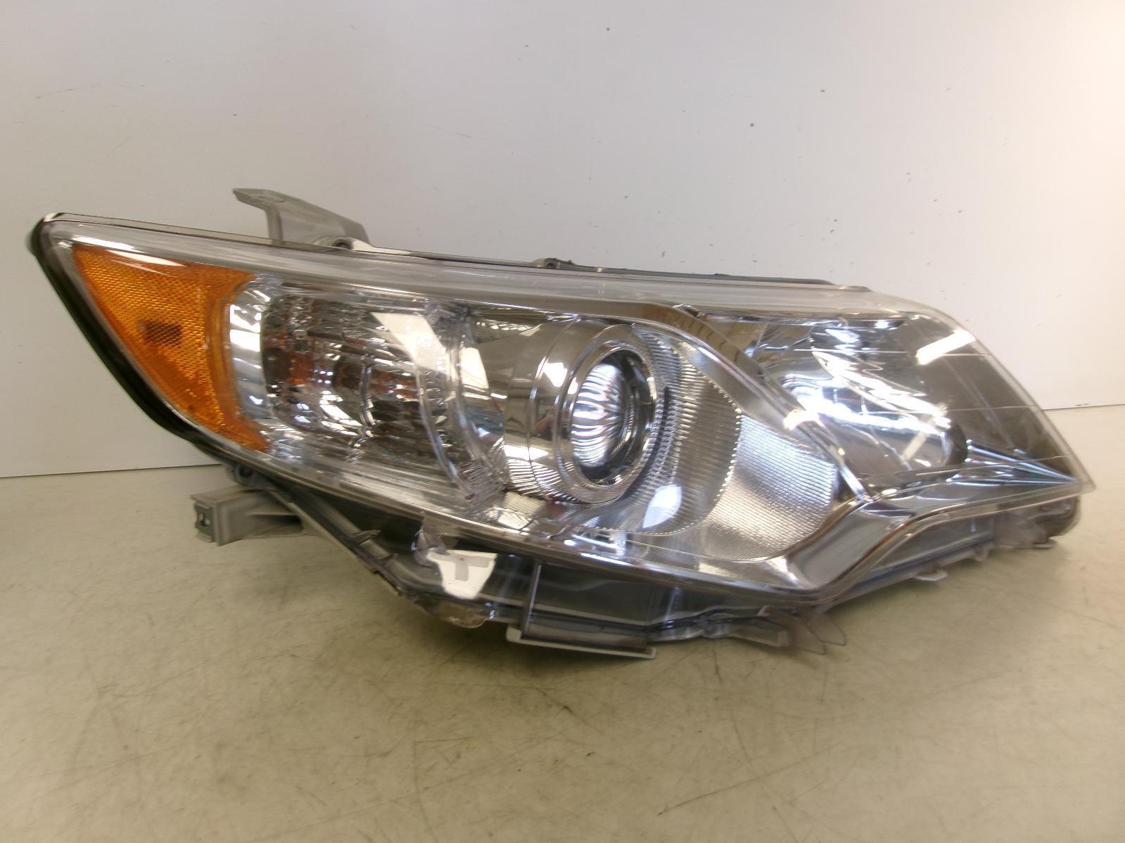 Fits 2012 2013 2014 Toyota Camry Passenger Rh Halogen Chrome Headlight - TYC - 0