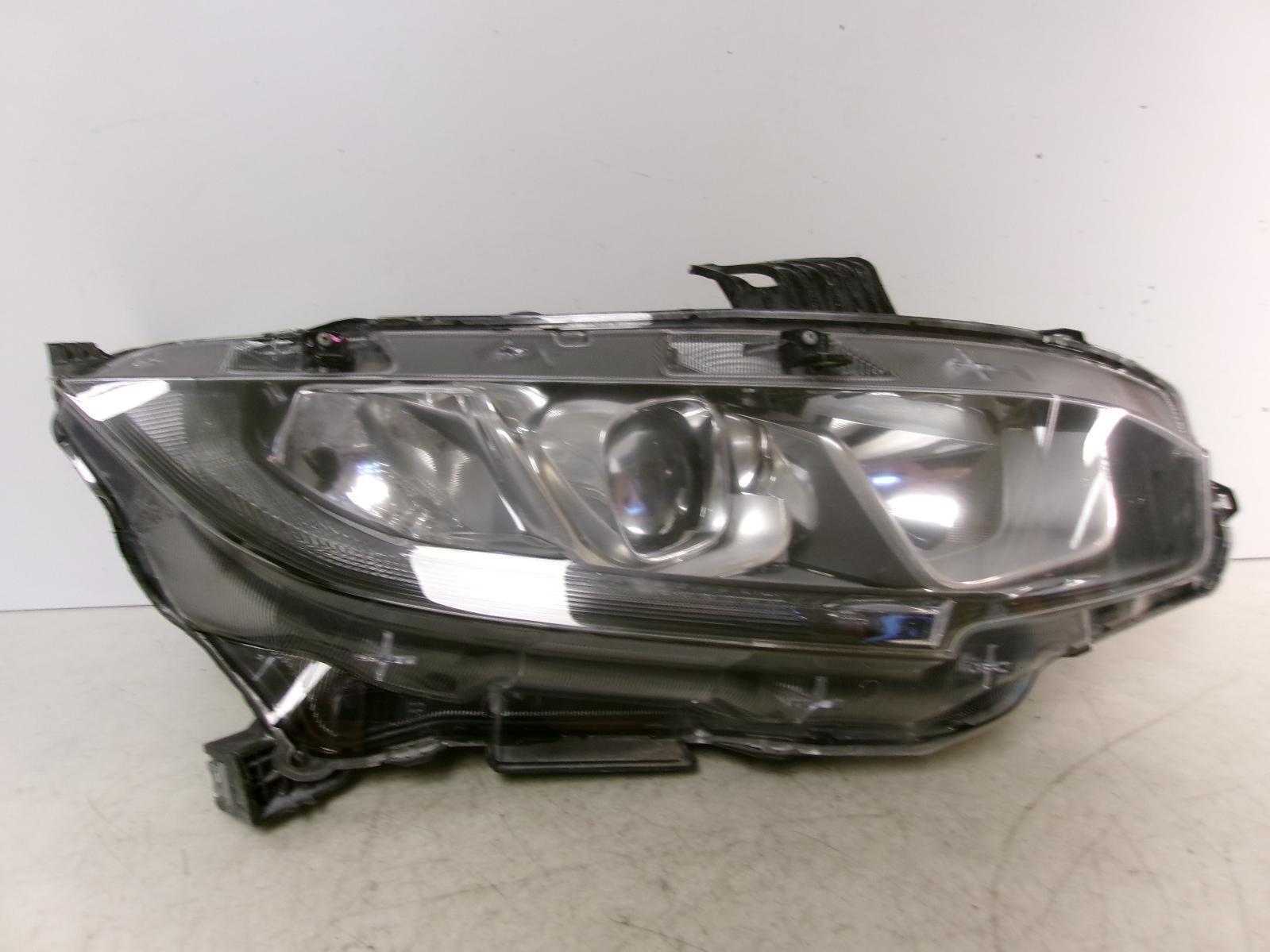 2018 Honda Civic Passenger Rh Halogen Headlight W/ Led Drl Oem