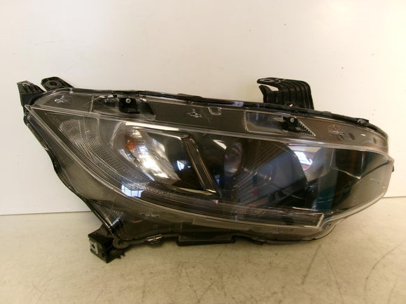2019 2020 Honda Civic Passenger RH Halogen Headlight W/ Black Trim Oem