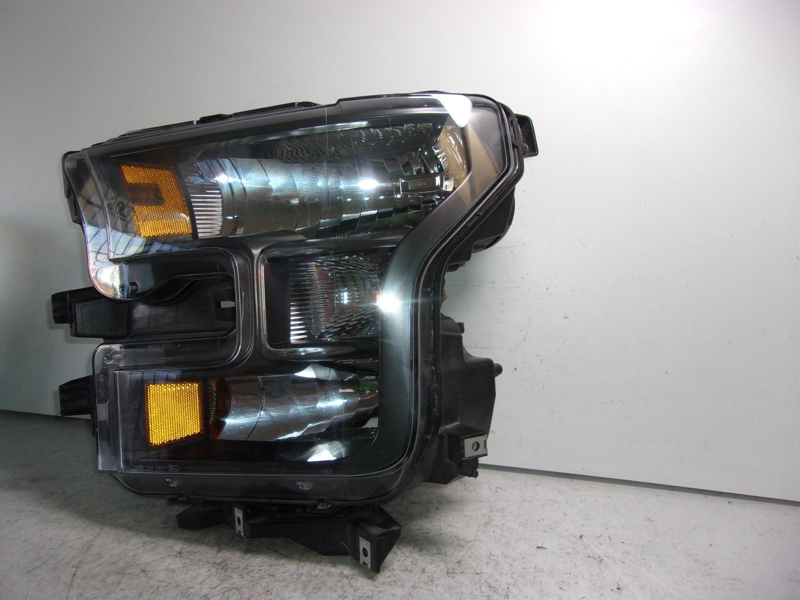 2015 2016 2017 Ford F150 Lh Driver Black Trim Halogen  Headlight OEM