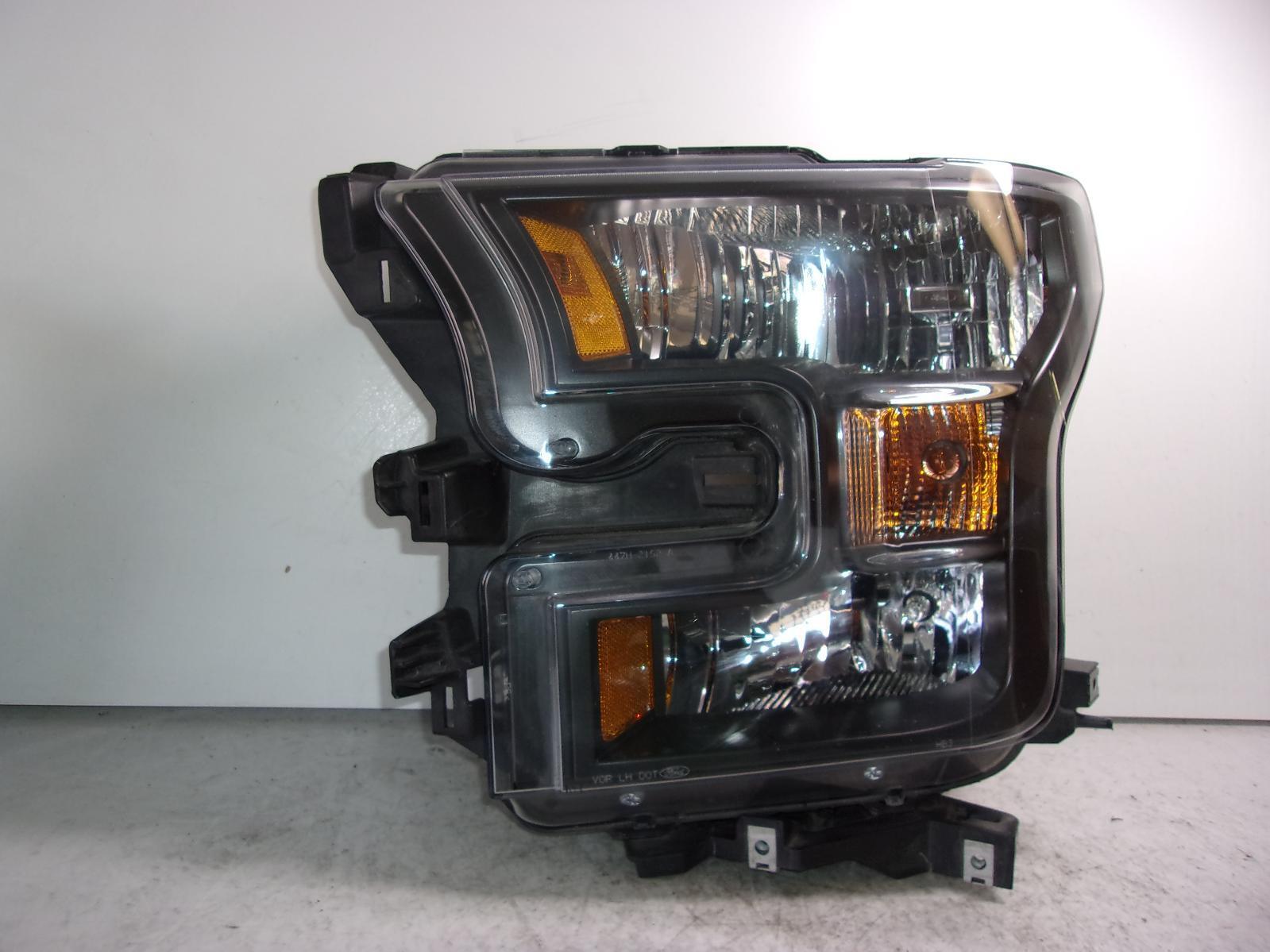 2015 2016 2017 Ford F150 Lh Driver Black Trim Halogen  Headlight OEM