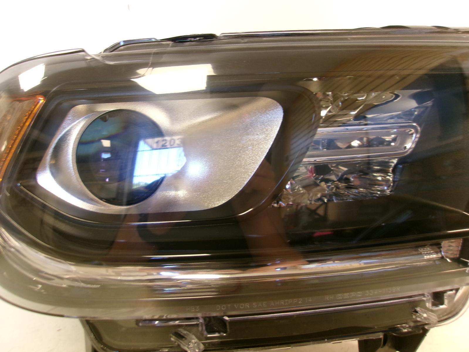 Fits 2014 - 2020 Dodge Durango Passenger Rh Black Halogen Headlight W/o Led DEPO