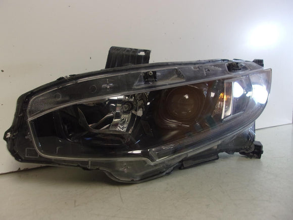 2019 2020 2021 Honda Civic Driver LH Halogen Headlight w/ Black Trim OEM