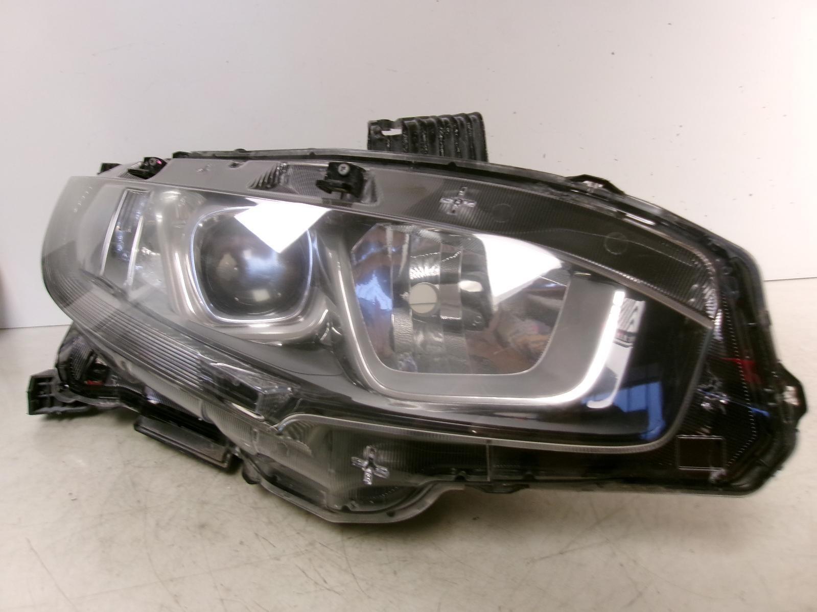 2018 Honda Civic Passenger Rh Halogen Headlight W/ Led Drl Oem