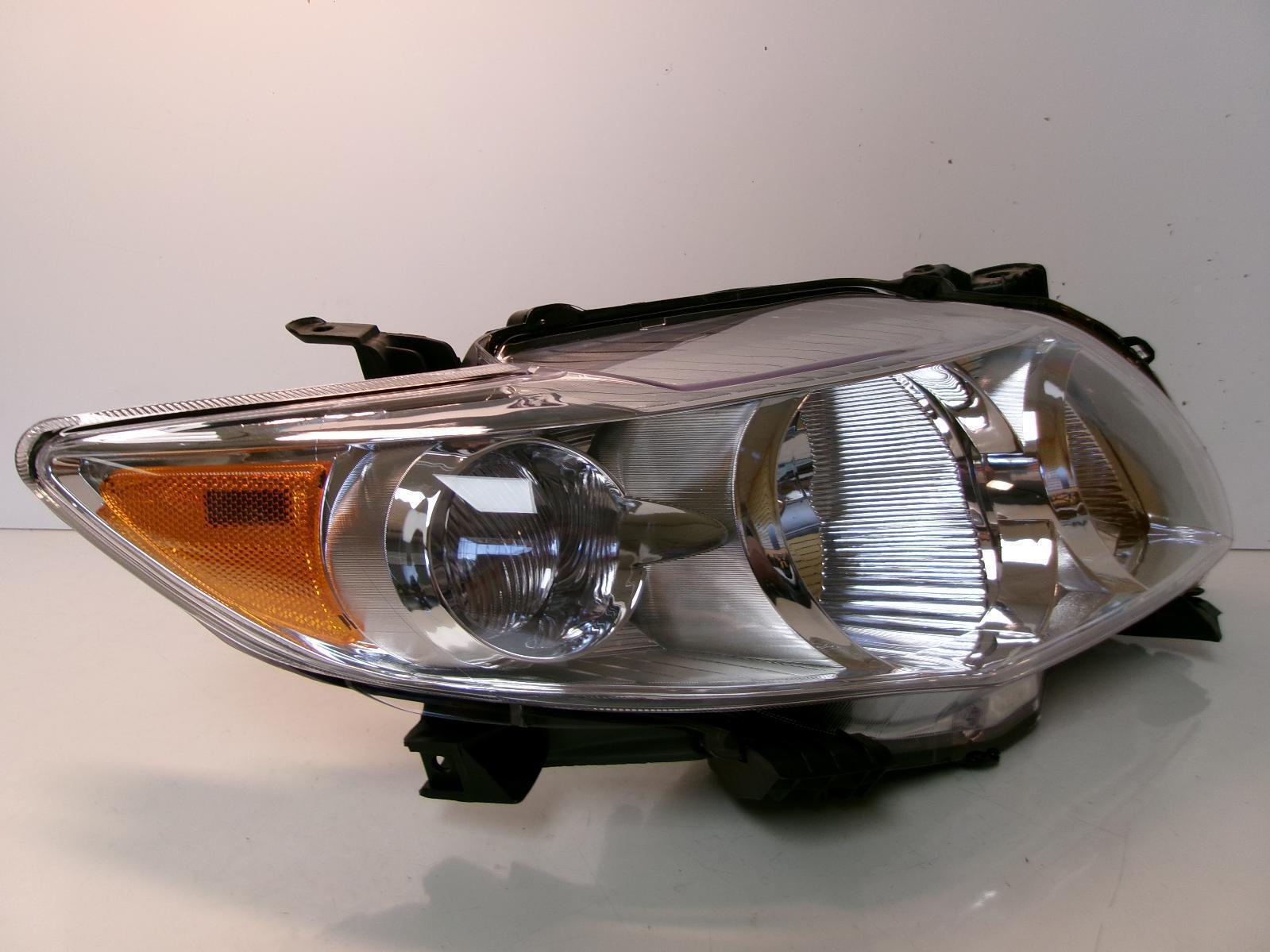 Fits 2009 2010 Toyota Corolla Passenger Rh Headlight W/ Chrome Trim - CAPA