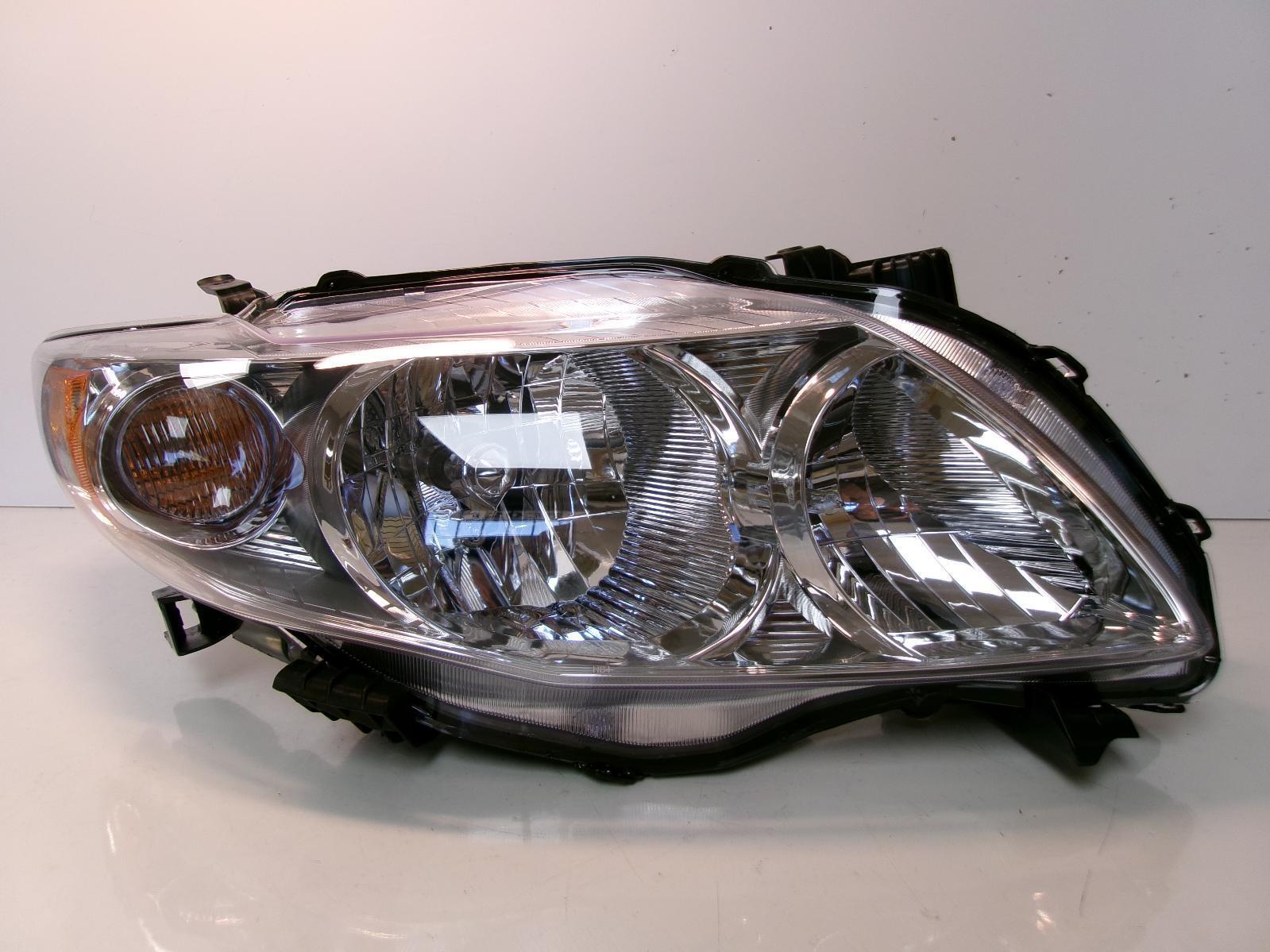 Fits 2009 2010 Toyota Corolla Passenger Rh Headlight W/ Chrome Trim - CAPA