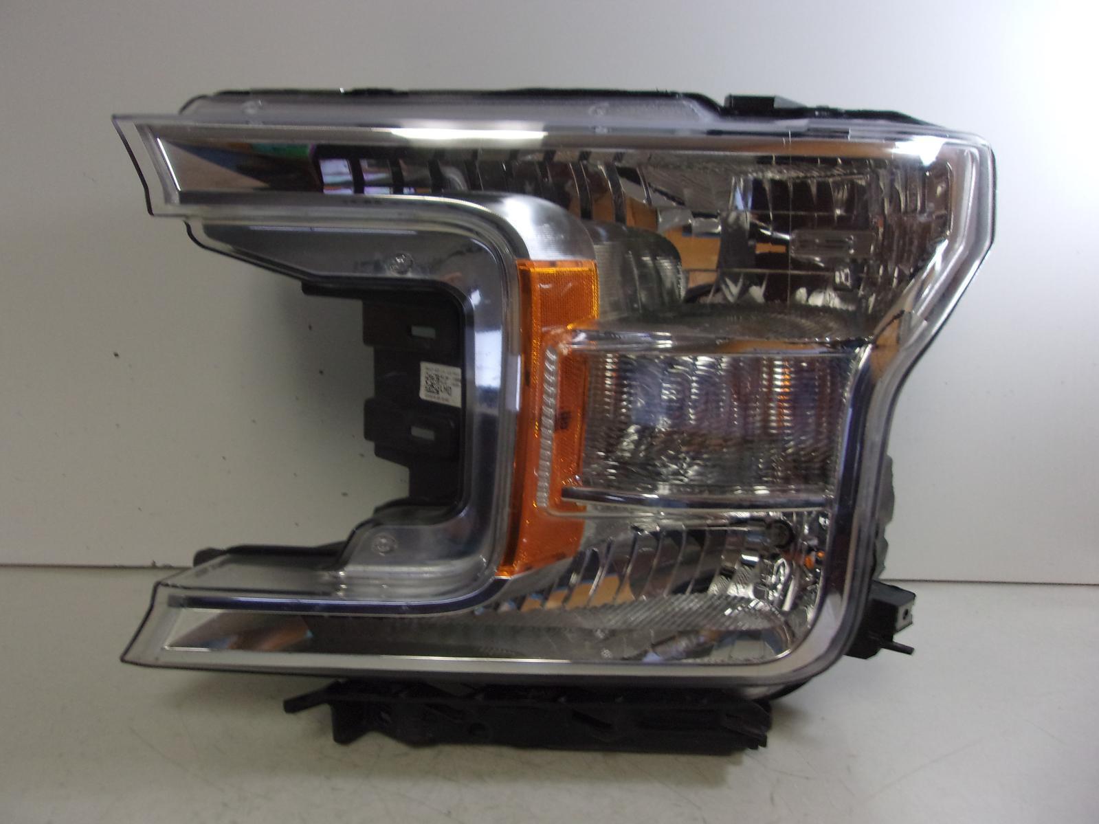 2018 2019 2020 Ford F150 Driver Lh Halogen Headlight W/ Bright Chrome Trim OEM