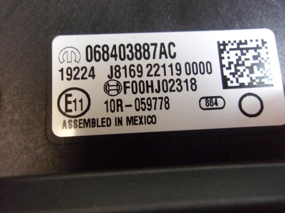 2018 2019 2020 2021 2022 Dodge / Jeep Gateway Control Module OEM
