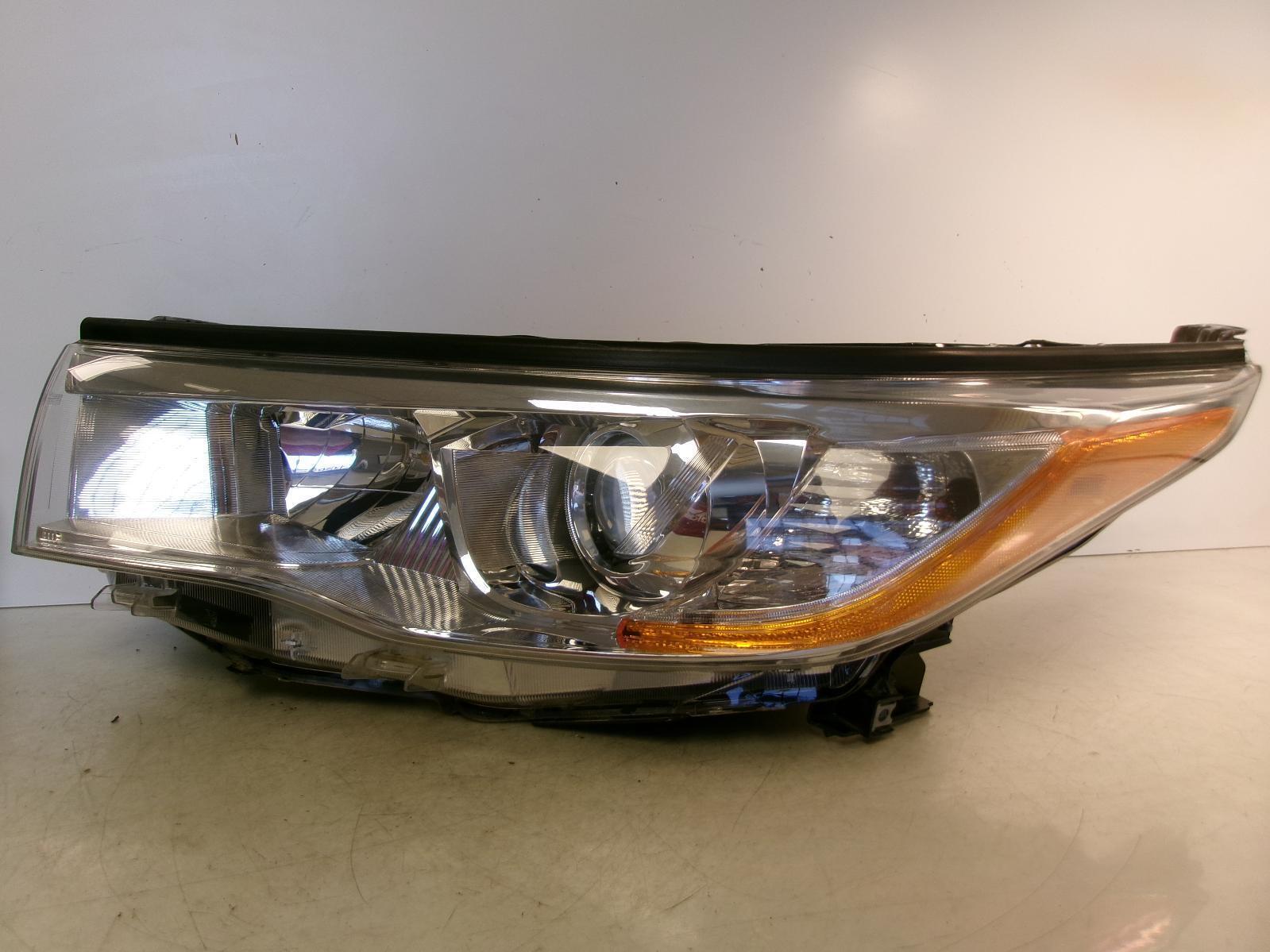 2014 2015 2016 Toyota Highlander Driver Lh Halogen Chrome Headlight OEM