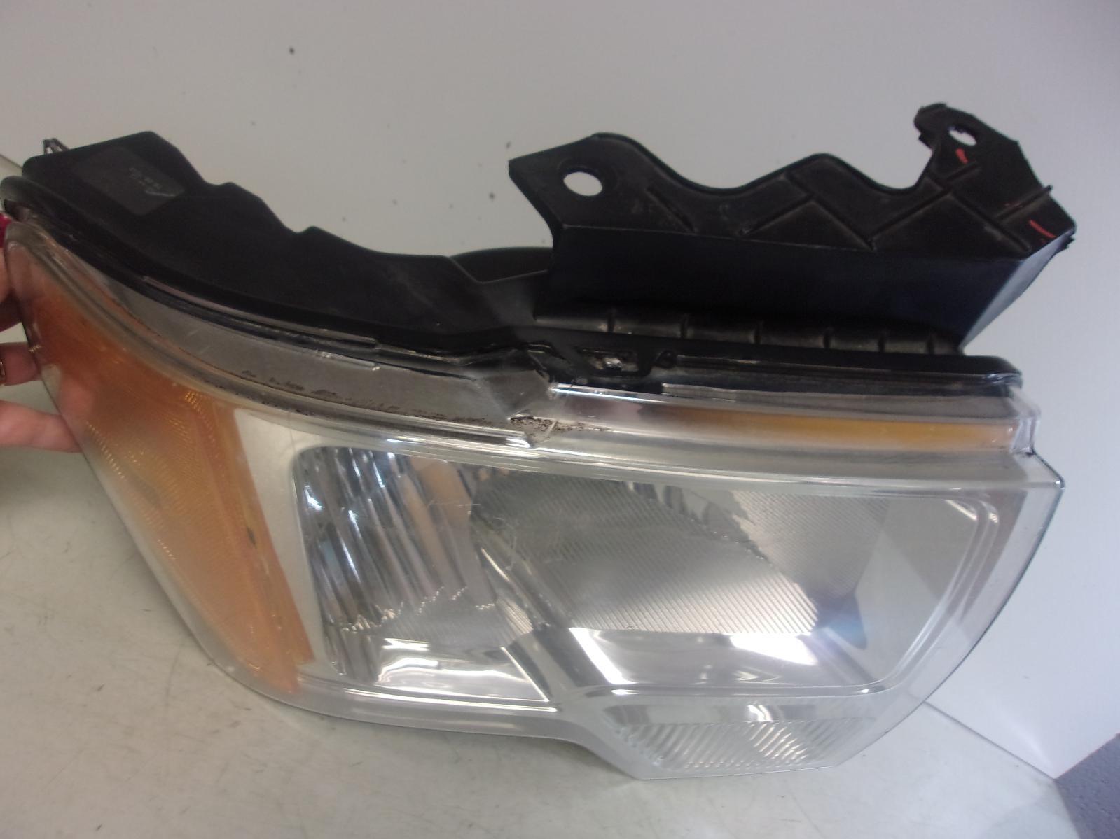 2009 - 2014  Ford F150 Passenger Rh Halogen Headlight W/ Bright Trim OEM