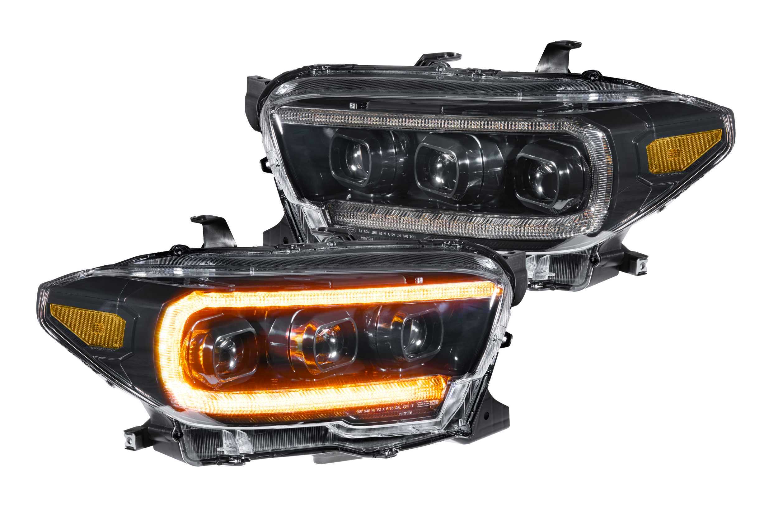 XB LED Headlights: Toyota Tacoma (16-23) (Pair / ASM / Amber DRL) (Gen 2)